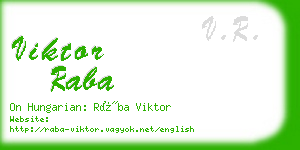 viktor raba business card